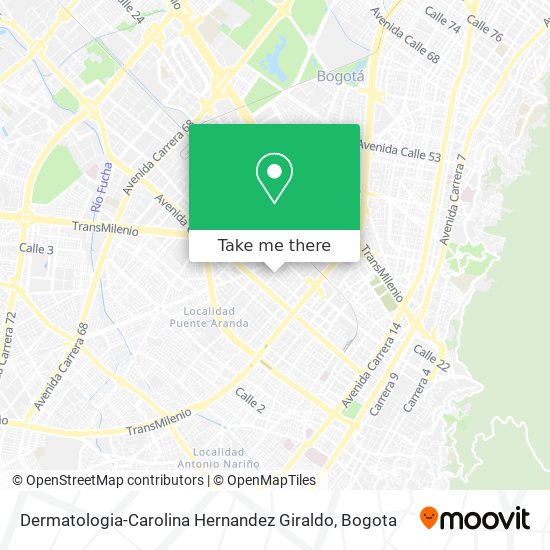 How to get to Dermatologia-Carolina Hernandez Giraldo in Puente Aranda by  SITP or Transmilenio?