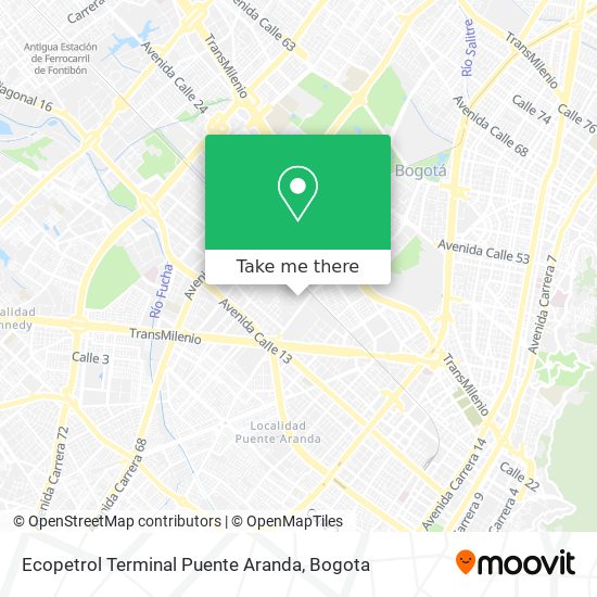 Ecopetrol Terminal Puente Aranda map