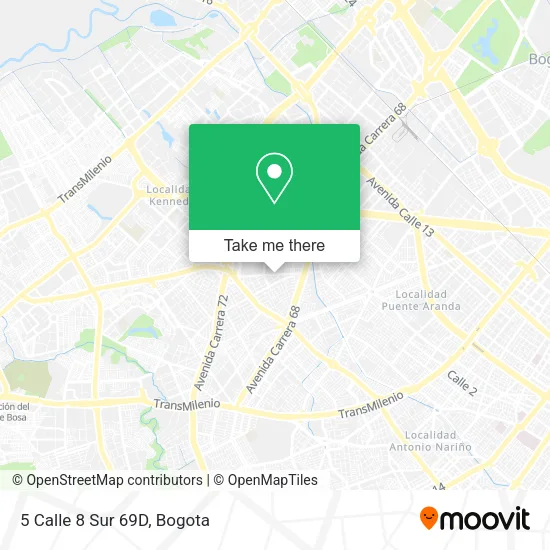 5 Calle 8 Sur 69D map
