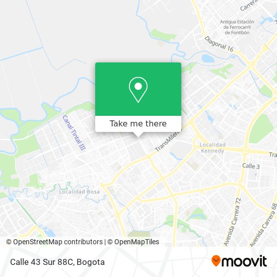 Mapa de Calle 43 Sur 88C