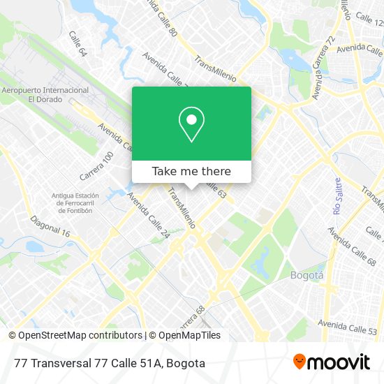 Mapa de 77 Transversal 77 Calle 51A