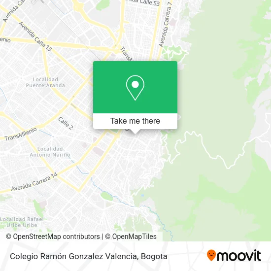 Colegio Ramón Gonzalez Valencia map