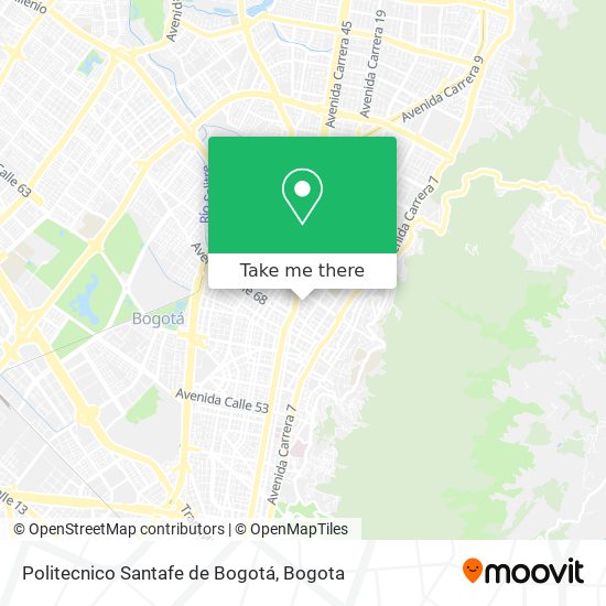 Mapa de Politecnico Santafe de Bogotá