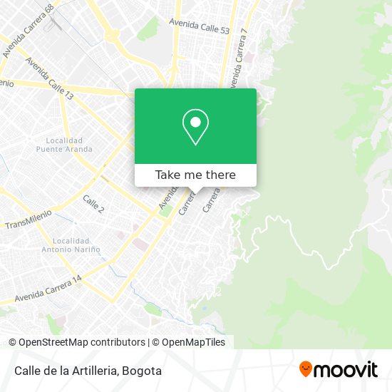 Mapa de Calle de la Artilleria