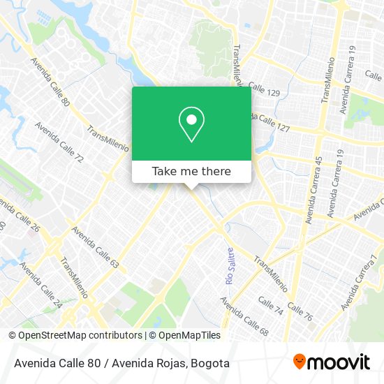 Mapa de Avenida Calle 80 / Avenida Rojas