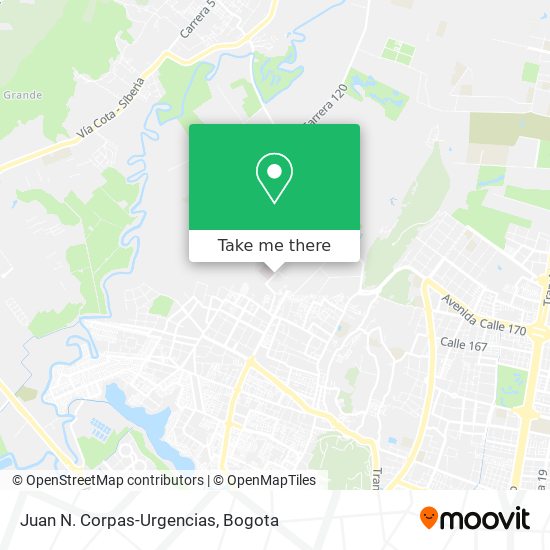 Juan N. Corpas-Urgencias map