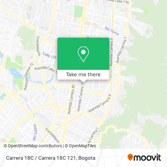 Mapa de Carrera 18C / Carrera 18C 121