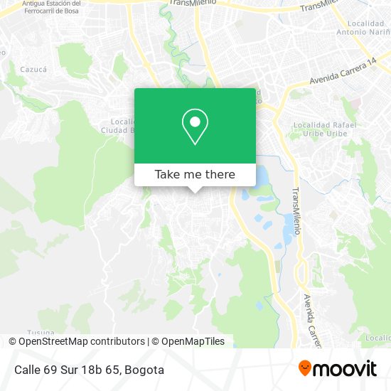 Mapa de Calle 69 Sur 18b 65