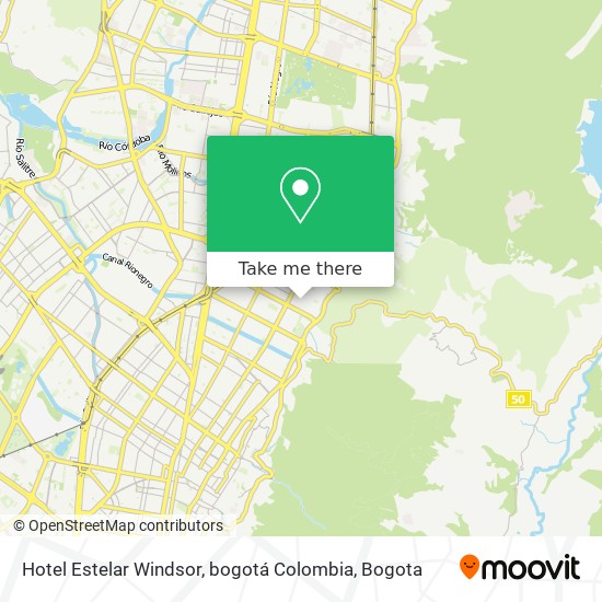 Hotel Estelar Windsor, bogotá Colombia map