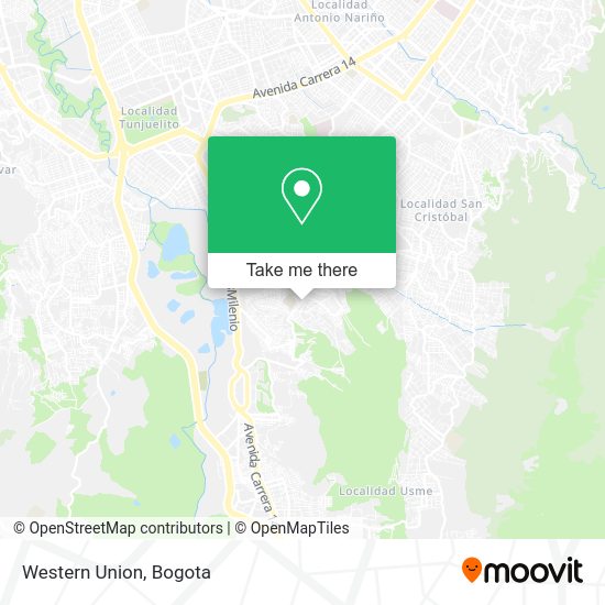 Mapa de Western Union
