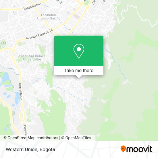 Mapa de Western Union