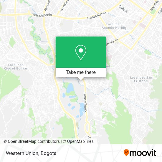 Mapa de Western Union