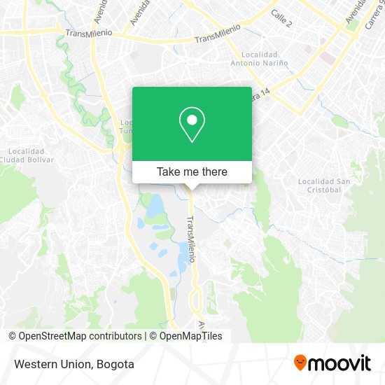 Mapa de Western Union