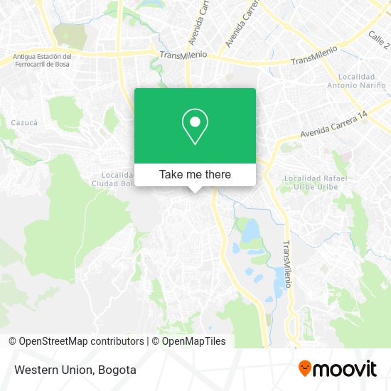 Mapa de Western Union