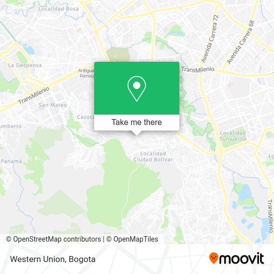 Mapa de Western Union