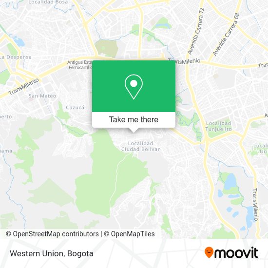 Mapa de Western Union
