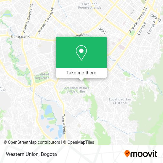 Mapa de Western Union