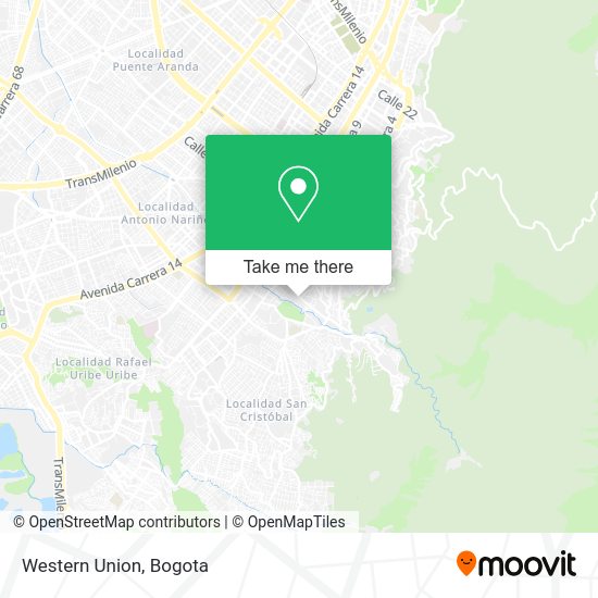 Mapa de Western Union