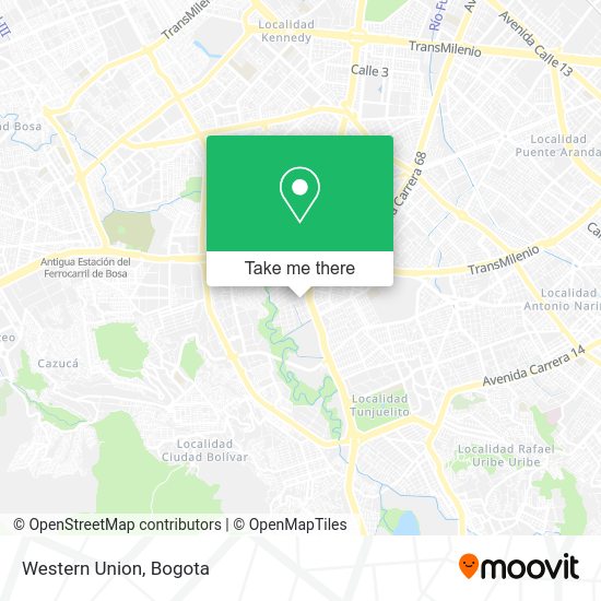 Mapa de Western Union