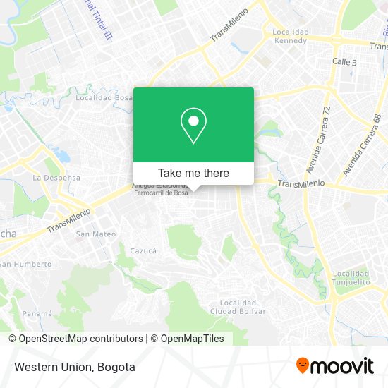 Mapa de Western Union