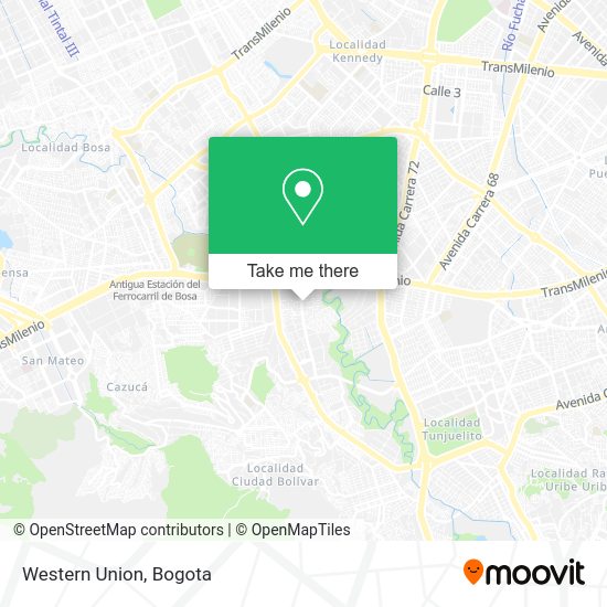 Mapa de Western Union