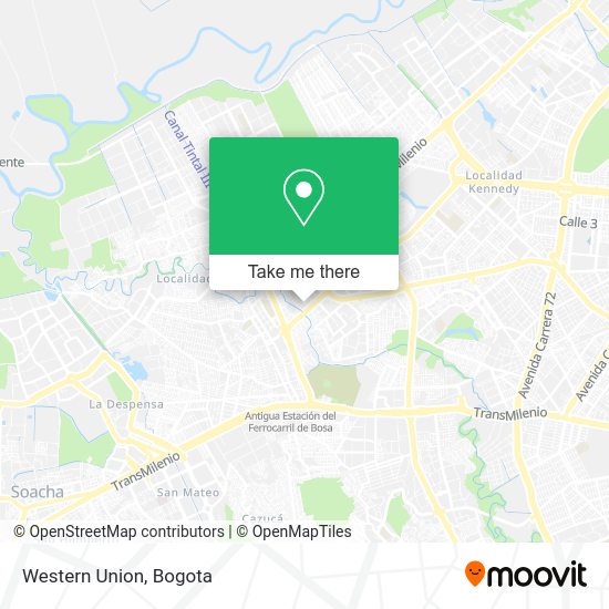 Mapa de Western Union