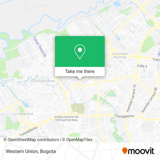 Mapa de Western Union