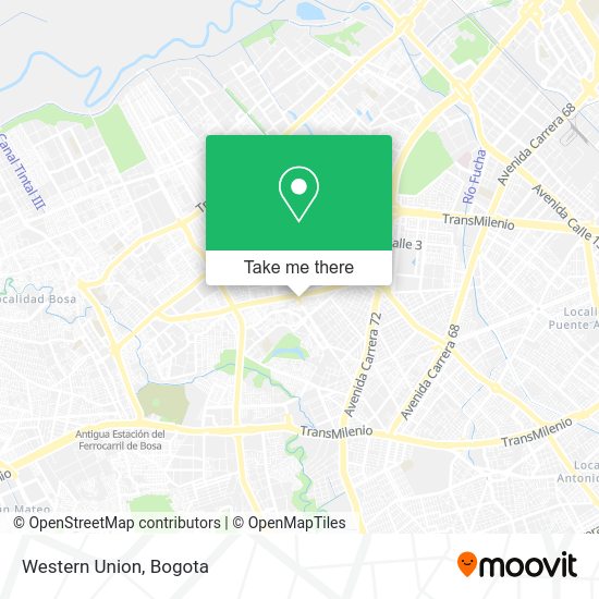 Mapa de Western Union