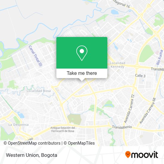 Mapa de Western Union