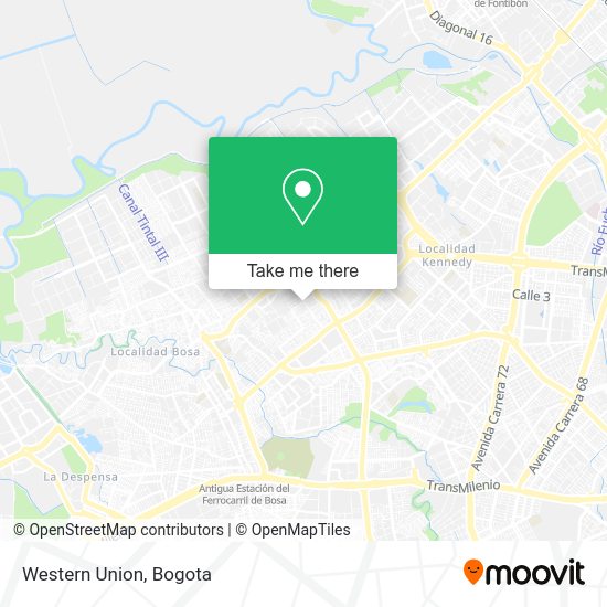 Mapa de Western Union