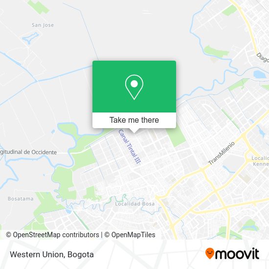 Mapa de Western Union