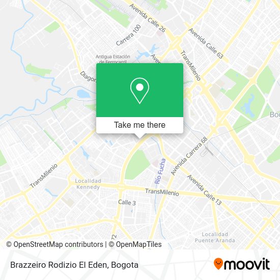 Mapa de Brazzeiro Rodizio El Eden