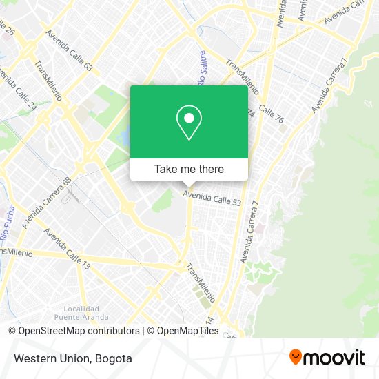 Mapa de Western Union
