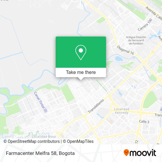Mapa de Farmacenter Melfra 58