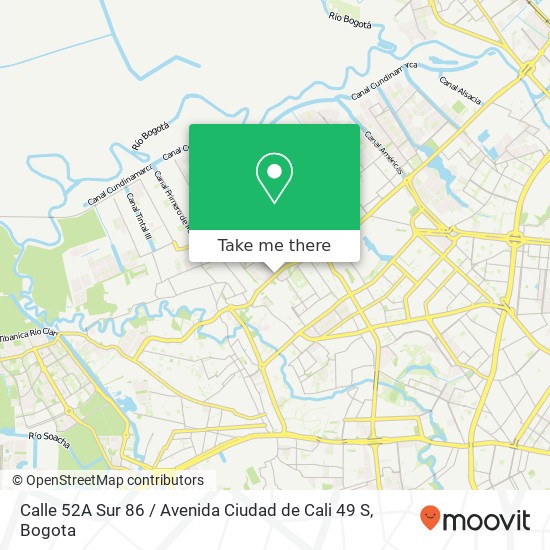 Calle 52A Sur 86 / Avenida Ciudad de Cali 49 S map