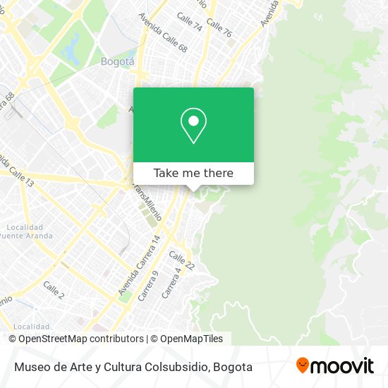 Museo de Arte y Cultura Colsubsidio map