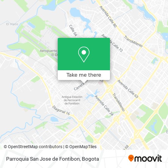 Mapa de Parroquia San Jose de Fontibon