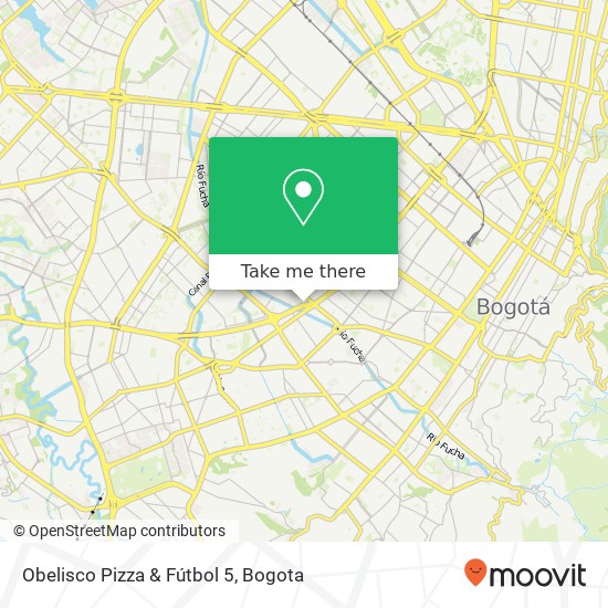 Mapa de Obelisco Pizza & Fútbol 5