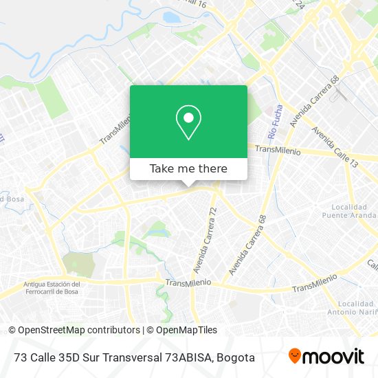 73 Calle 35D Sur Transversal 73ABISA map
