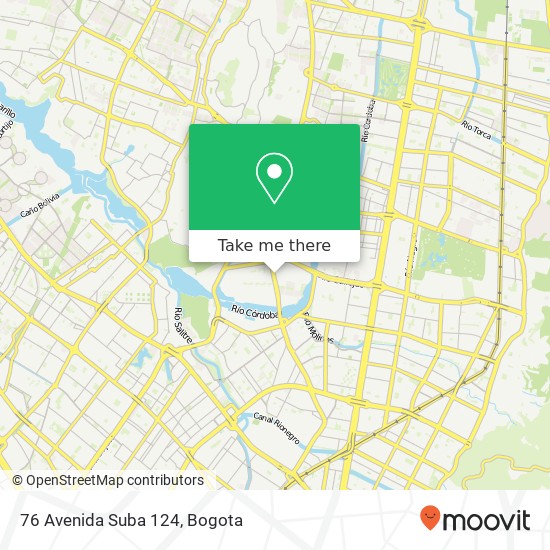 Mapa de 76 Avenida Suba 124