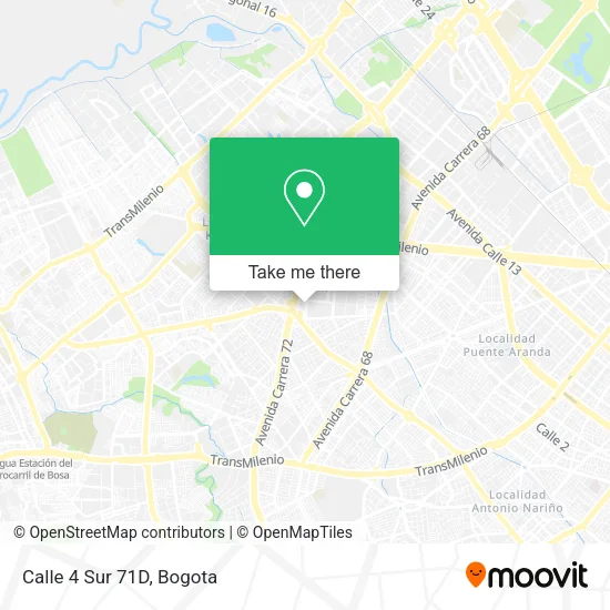 Calle 4 Sur 71D map