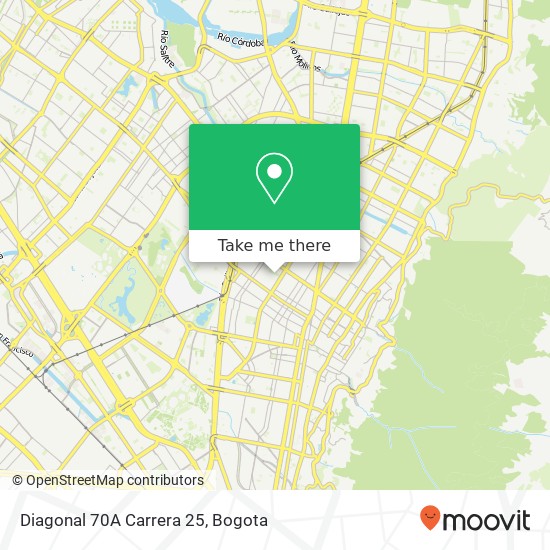 Mapa de Diagonal 70A Carrera 25