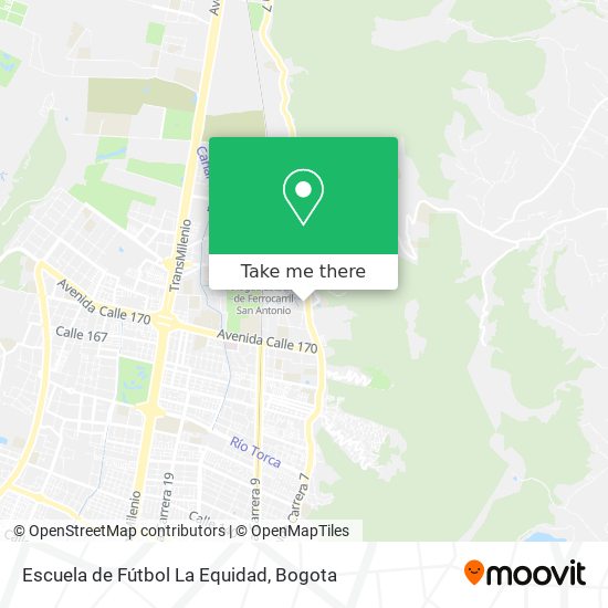Escuela de Fútbol La Equidad map