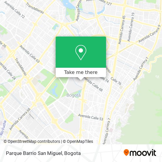 Mapa de Parque Barrio San Miguel