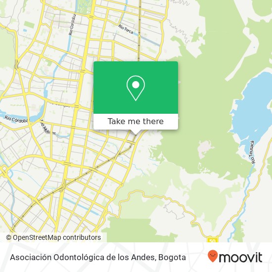 Asociación Odontológica de los Andes map