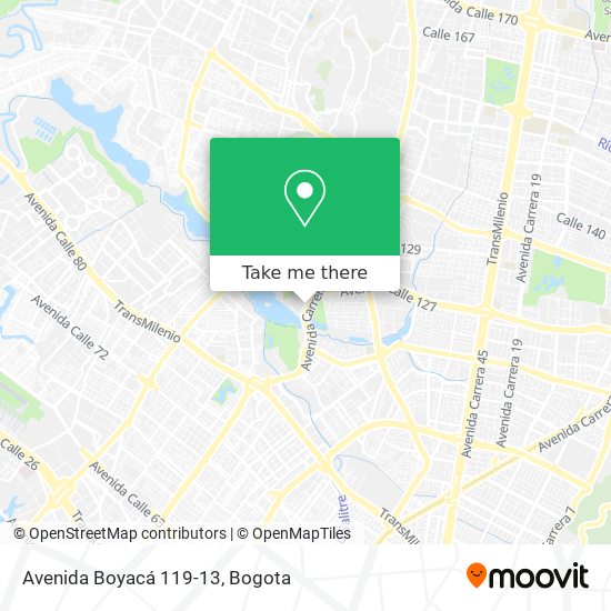 Avenida Boyacá 119-13 map