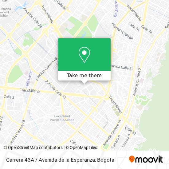 Carrera 43A / Avenida de la Esperanza map