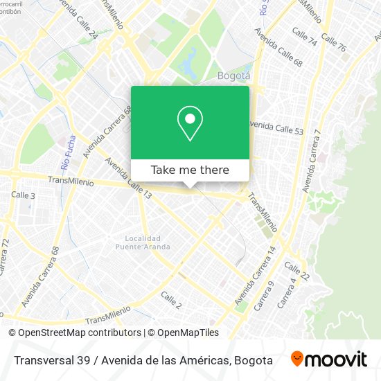 Mapa de Transversal 39 / Avenida de las Américas