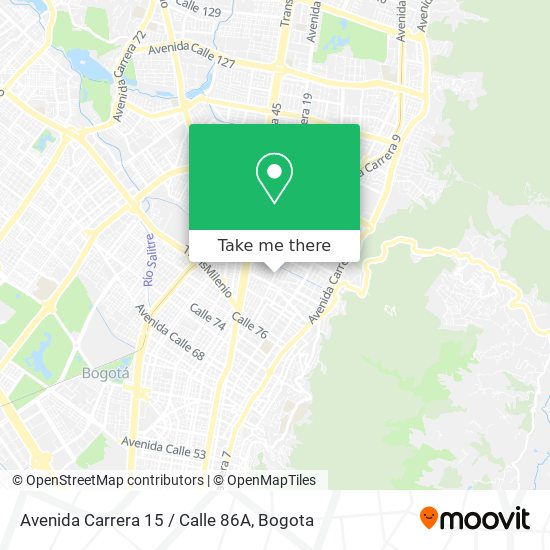 Mapa de Avenida Carrera 15 / Calle 86A