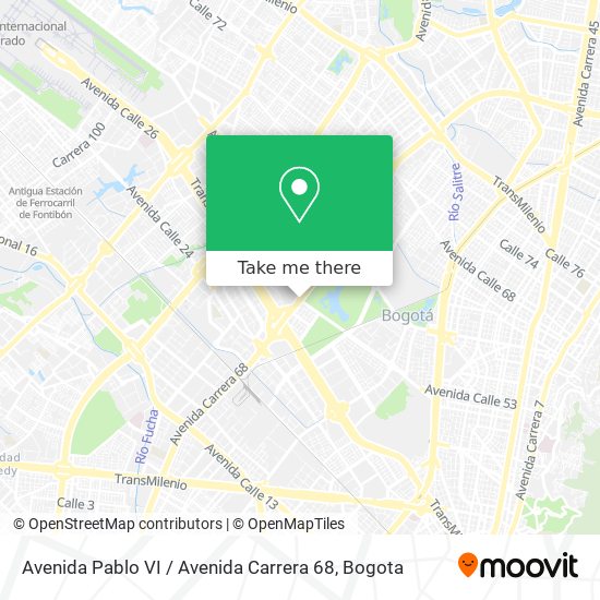 Avenida Pablo VI / Avenida Carrera 68 map